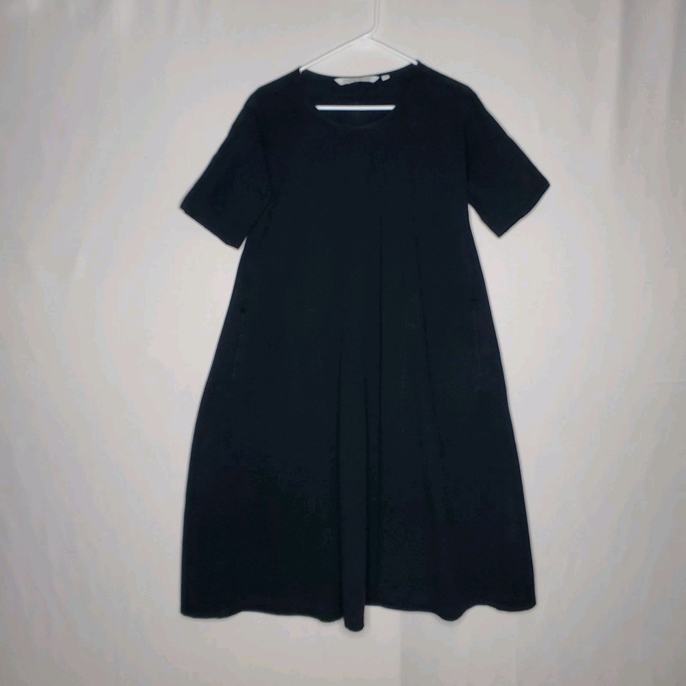 Uniqlo Lemaire Dress Small Airism Lagenlook Distressed Short Sleeve No-Belt Midi